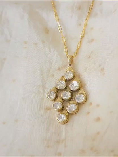 Peepal gate silver pendant necklace