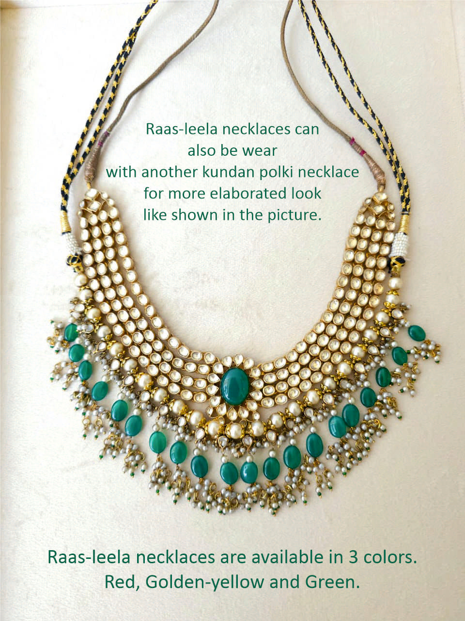 Raas-leela onyx necklace
